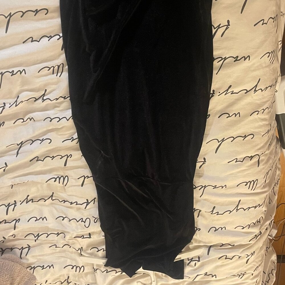 Enough About Me Black Velvet Halter Backless Sleeveless Midi Dress